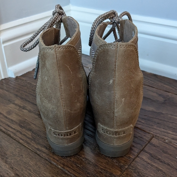 Sorel Joanie II Lace Up Wedge Heel Sandals Size 6 - Picture 4 of 8